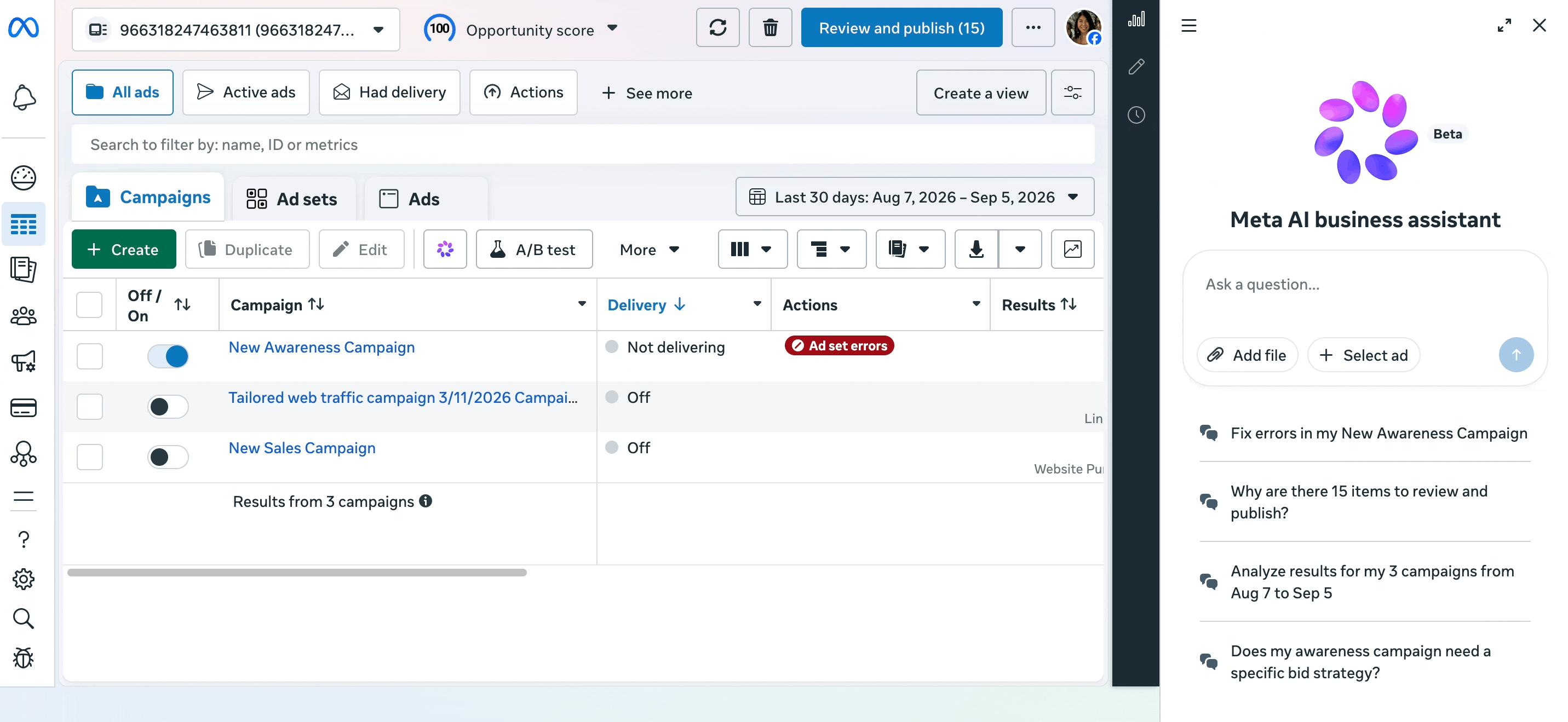 MAIBA in the Meta Ads Manager workflow
